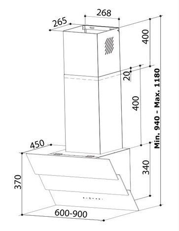 Aspirator PROFF LD57-BL 850m³ 964