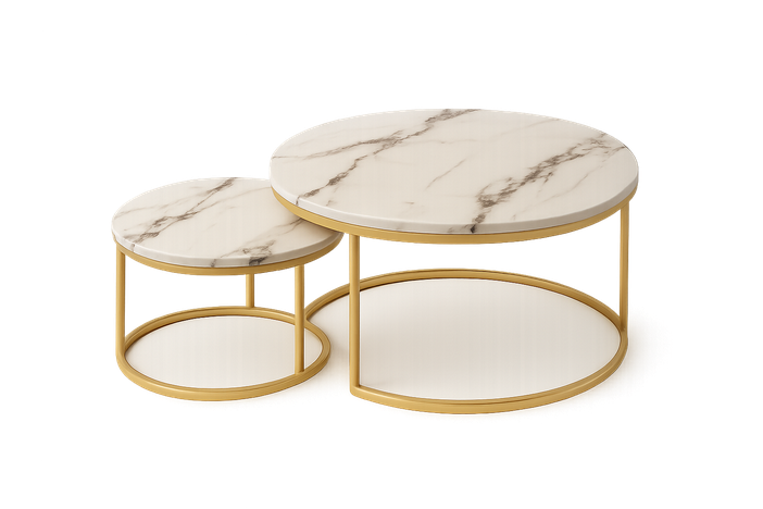 Klub stolovi set Z Beli mermer Terra 2146