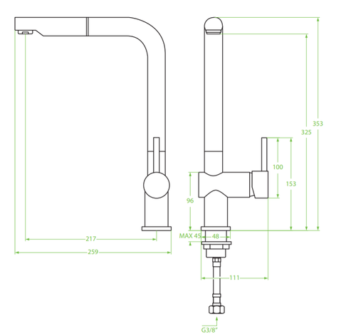 Inox slavina LUNA BLZ-069D 944