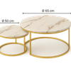 Klub stolovi set Z Beli mermer Terra 2145