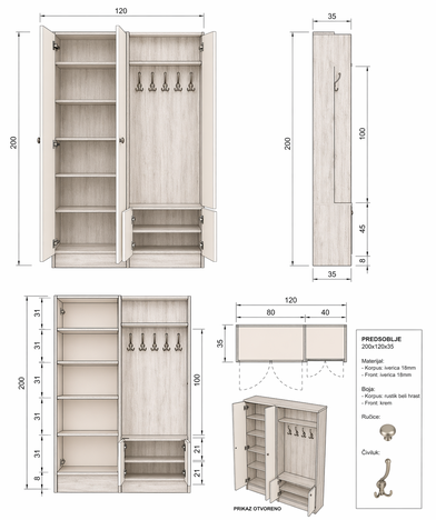 PREDSOBLJE BERGANO 2505