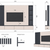 TV SET BIANCO LEGNO 2543
