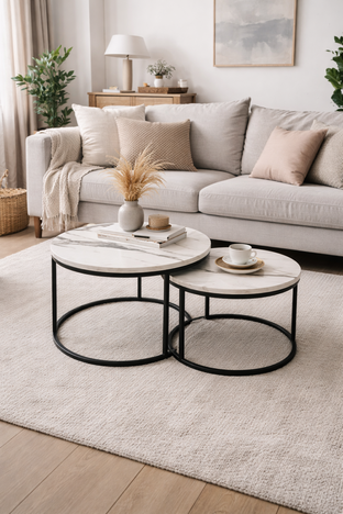 Klub stolovi set  Beli Mermer Terra 2129