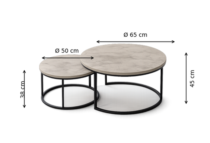 Klub stolovi set  Beli Mermer Terra 2131