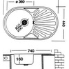 Inox sudopera EC 165 dekor rub 829