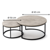 Klub stolovi set Sivi mermer 2134