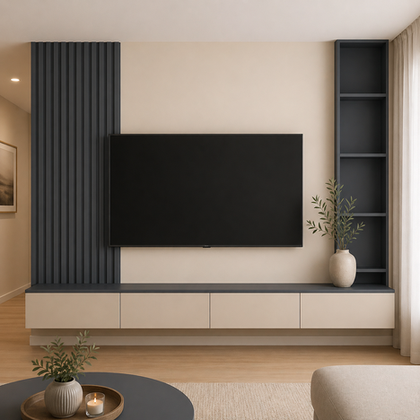 TV SET BIANCO LEGNO 2539