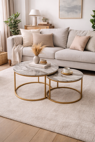 Klub stolovi set Z Sivi mermer 2141