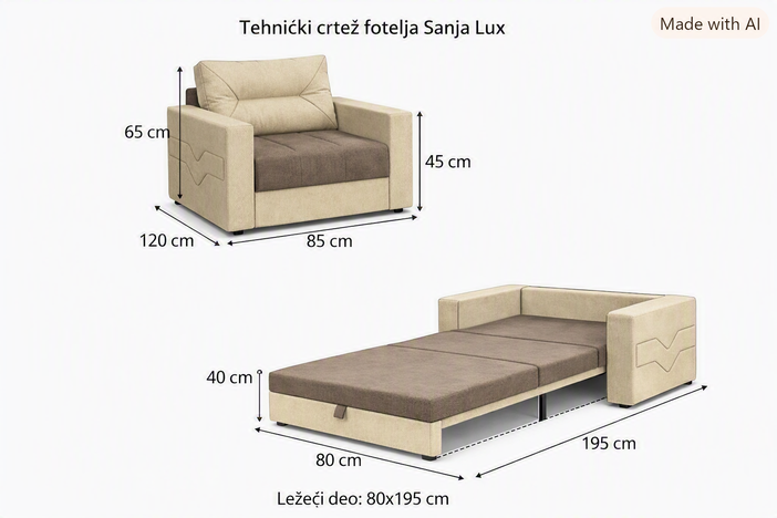Fotelja SANJA LUX 2774