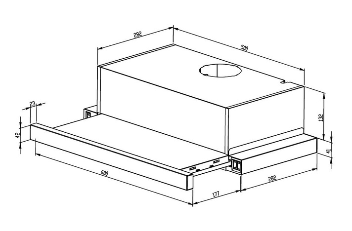 Aspirator PROFF 7052-X 60cm 952