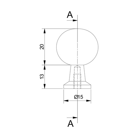 Dugme Nord crno 1326