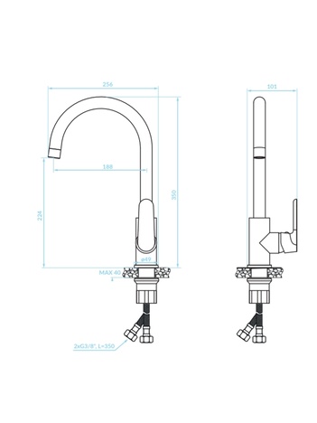 Inox slavina DIMA BQD-768D 965