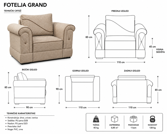 Fotelja GRAND 2549