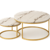 Klub stolovi set Z Beli mermer Terra 2146