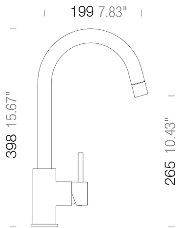 Granitna slavina PLUTOS TUŠ CROMA 510