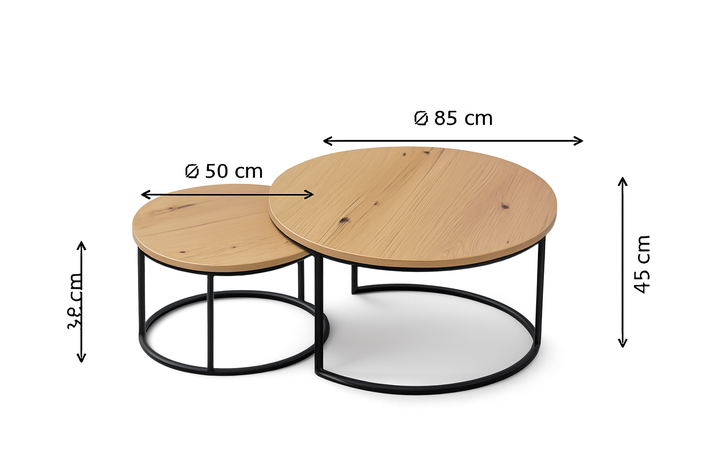 Klub stolovi set Charleston hrast 2137