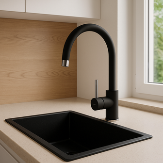 SCHOCK Granitna slavina PLUTOS TUŠ ONYX