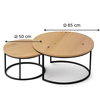 Klub stolovi set Charleston hrast 2137