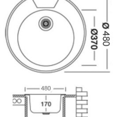 Inox sudopera EC 145 dekor rub 827