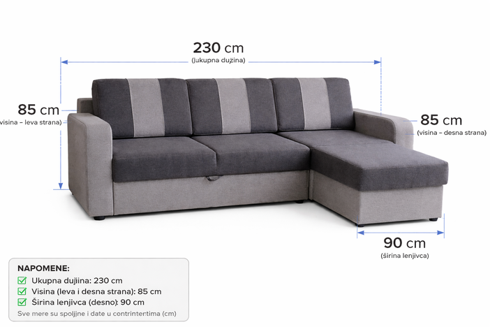 Ugaona garnitura BRANA 2254