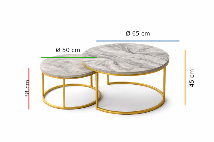 Klub stolovi set Z Sivi mermer 2143