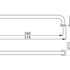 Nord brušeno zlato 160mm 1279