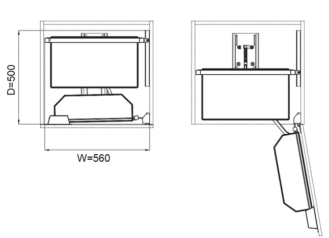 Džambo ostava sa usporivačem 6 korpi L 2090