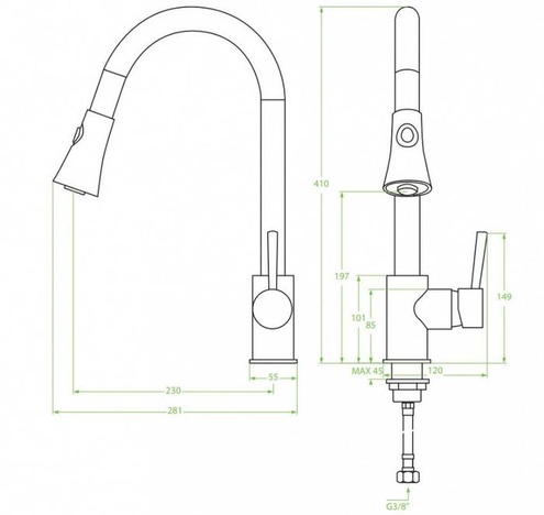 Granitna slavina DARU BLD-769D 925