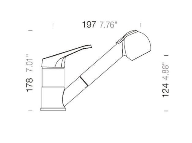 Granitna slavina COSMO TUŠ CROMA 489