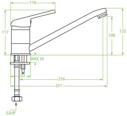 Granitna slavina IGA BGG-760D 930